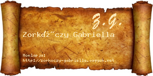 Zorkóczy Gabriella névjegykártya