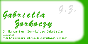 gabriella zorkoczy business card